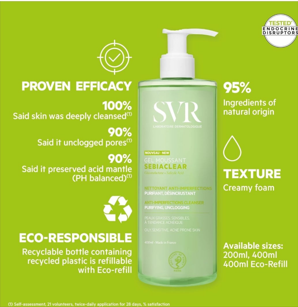SVR SEBIACLEAR CLEANSING GEL 400ML