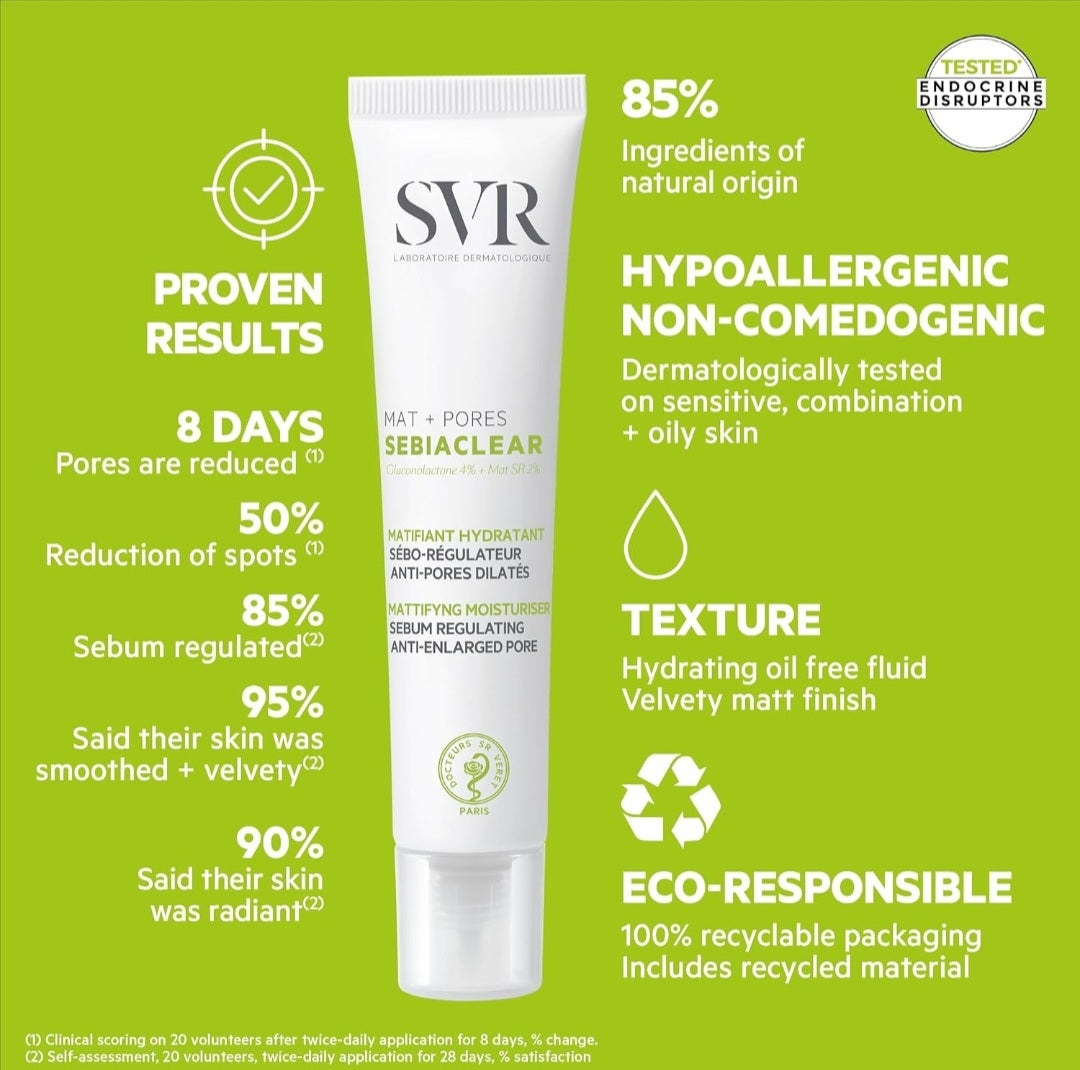 SVR Sebiaclear Mat + Pores Anti-Shine Pore Minimiser— 40ml