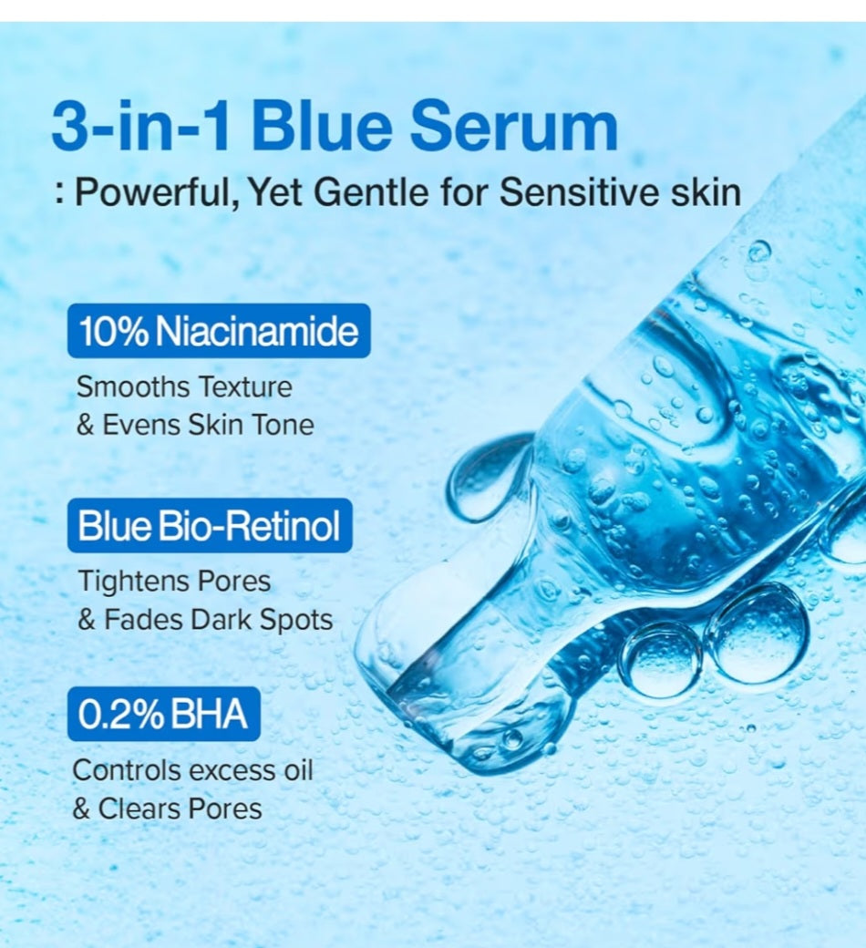 Numbuzin 3+ Blue Bio-Retinol Pore Refining Serum 30ml