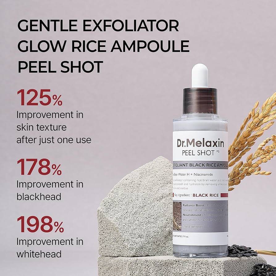 Dr.Melaxin
Peel Shot Exfoliant Black Rice Ampoule